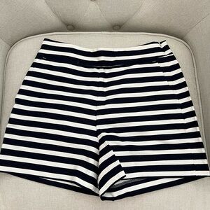 J. Crew Black and White Bermuda Shorts Nautical Stripes